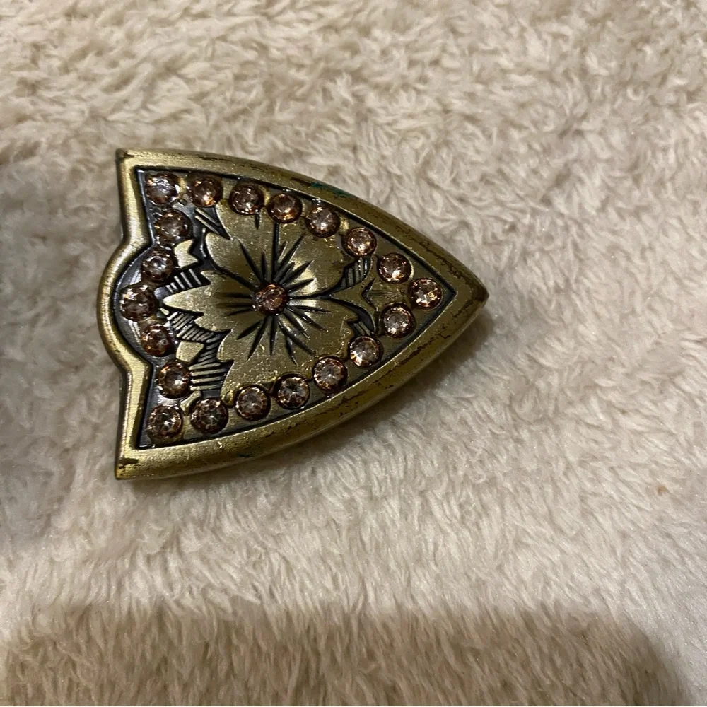 Antique Gold Bling Belt Buckle Set cowgirl glam western chic rodeo ranch festiva